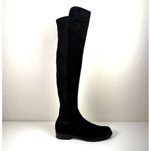Stuart Weitzman 50/50 Over-the-Knee Boot Women's‎ Size 7 1/2 Black Suede